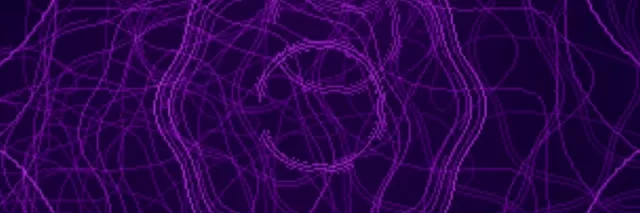 3:1 Wide 60fps Screensaver - Neon Tunnel Interlocking Geometric Mesh Motion Background