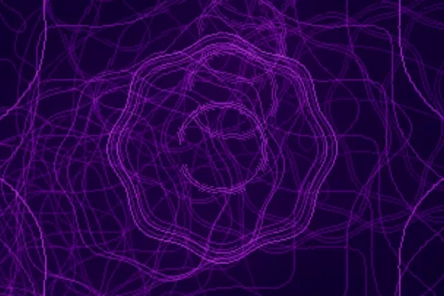 3:2 Standard 60fps Screensaver - Purple Neon Tunnel Radiating Lines Animation Loop