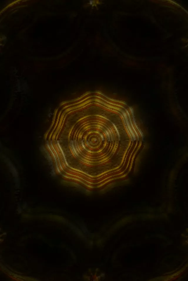 2:3 Portrait 60fps Screensaver Neon Tunnel Golden Geometric Spiral Veejay Animation