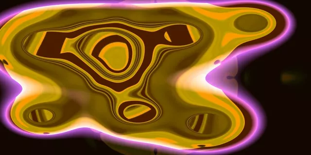 2:1 Cinematic 60fps Screensaver Neon Tunnel Vibrant Butterfly Pulse Animation Vj Content