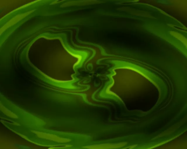 5:4 Standard 60fps Screensaver Neon Tunnel Emerald Kaleidoscope Tunnel VJ Clip