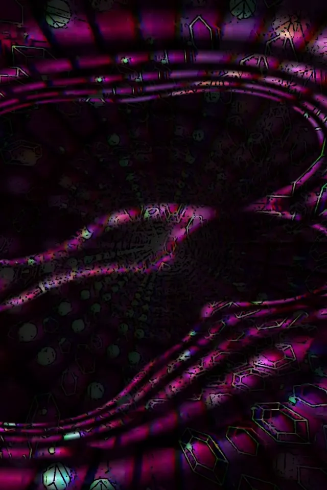 2:3 Portrait 60fps Screensaver Neon Tunnel Neon Grid Vortex Glow Visual vj