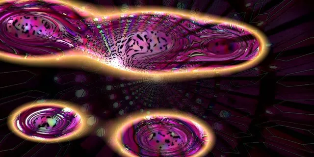 2:1 Landscape 60fps Neon Tunnel Screensaver Hypnotic Purple Hexagon Grid VJ Content