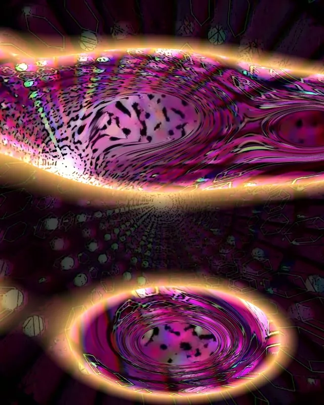 4:5 Portrait 60fps Neon Tunnel Screensaver Vibrant Magenta Hexagon Burst Live Wallpaper