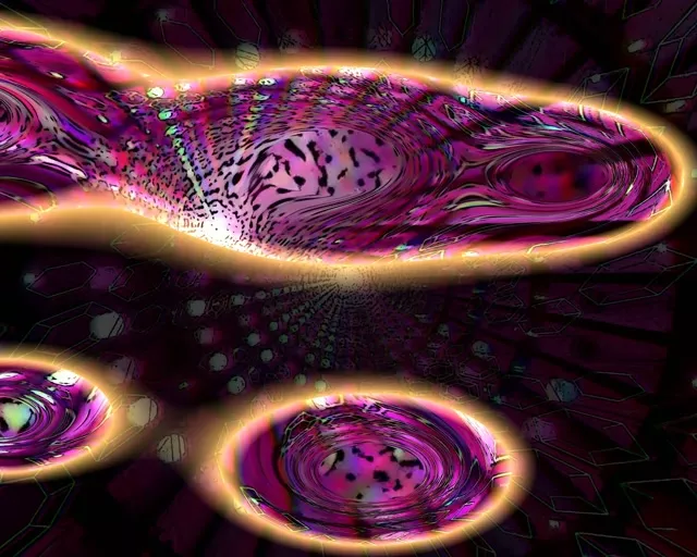 5:4 Tall Square 60fps Neon Tunnel Screensaver Radiant Purple Fractal Spiral VJ Content