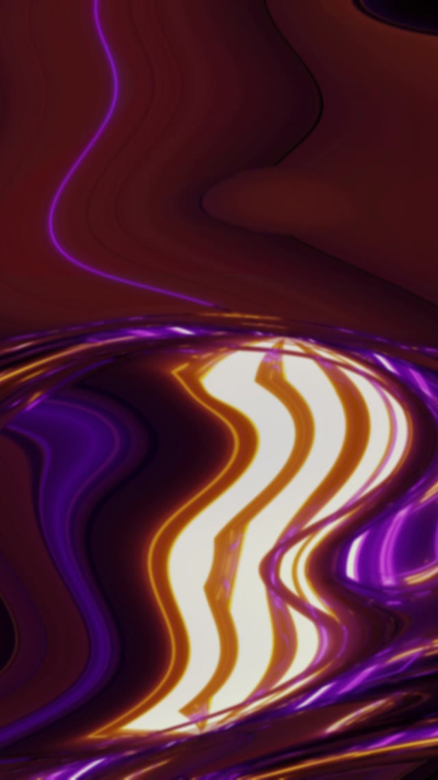 Purple Gold Neon Tunnel VJ Loop 9:16 Reels 60fps Screensaver Motion