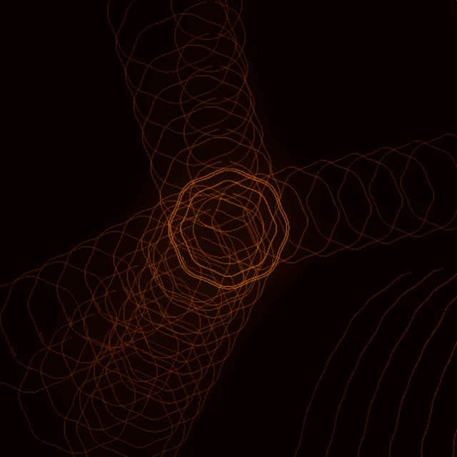 Orange Neon Tunnel VJ Loop 1:1 Square 60fps Screensaver Motion