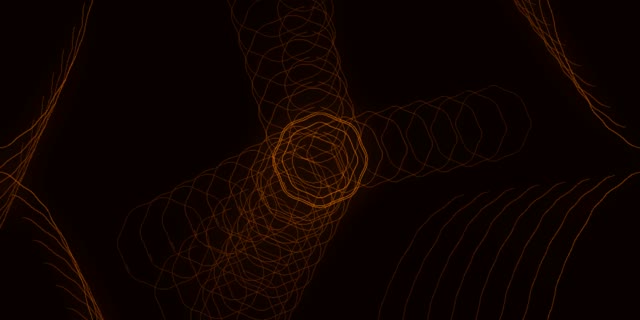 SCHRITT 1: Das Bild zeigt einen abstrakten Neon-Tunnel mit orangefarbenen, spiralförmigen und