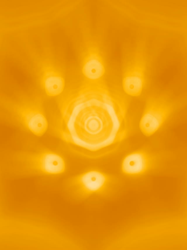 Yellow neon tunnel 60fps 3:4 iPad portrait VJ loop screensaver glowing circles