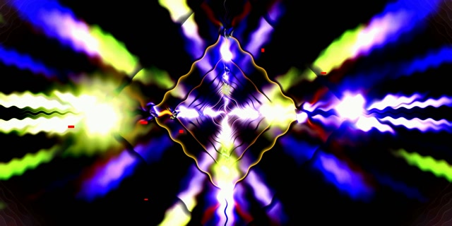 Neon Tunnel Asul Berde Lightning Screensaver 2:1 Univisium 60fps VJ Loop