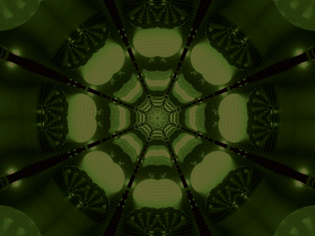Green neon tunnel kaleidoscope vortex 4:3 classic 60fps screensaver VJ loop