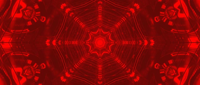 Red Neon Tunnel Kaleidoscope Vj Loop 21:9 Ultrawide 60fps Screensaver