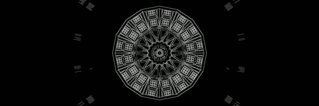 Neon Tunnel Gothic Star Kaleidoscope 3:1 Triple Wide 60fps Screensaver Vj Loop