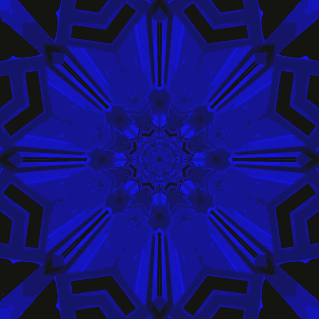 VJLoops Neon Tunnel Asul Kaleidoscope Star Burst 1:1 Square 60fps Screensaver