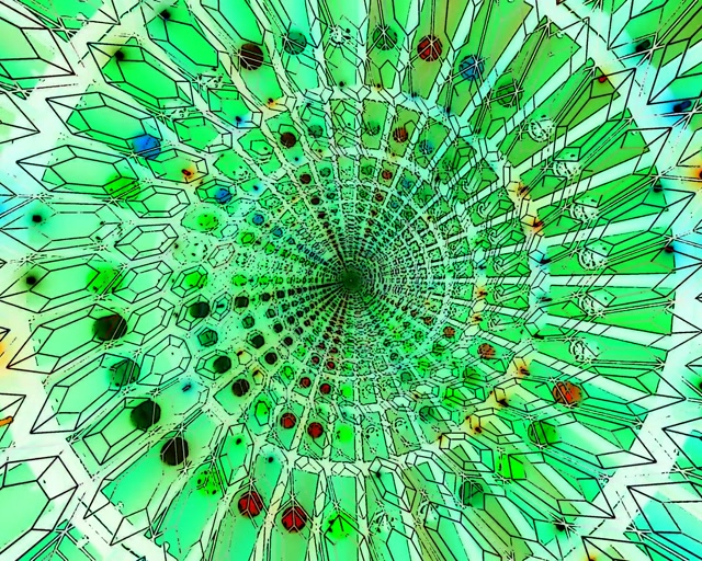 Berdeng Neon Tunnel Screensaver 5:4 Industrial 60fps VJ Loop PC Laptop