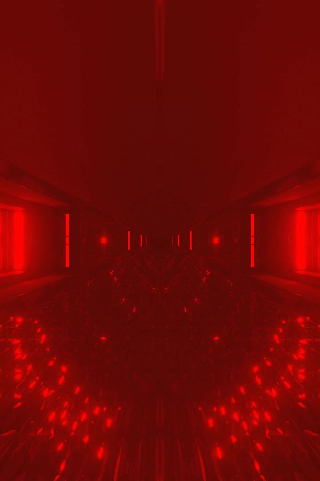 Red Neon Tunnel VJ Loop 2:3 Photo Portrait 60fps Screensaver Glowing Arch