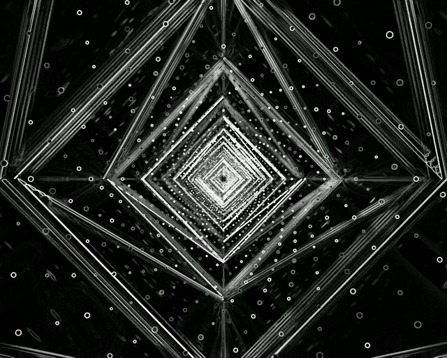 Neon Tunnel Spiraling Diamond Vortex VJ Loop 5:4 Industrial 60fps Screensaver
