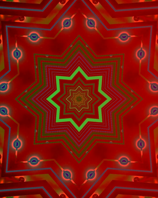 Pula Berdeng Star Neon Tunnel Screensaver 60fps 4:5 Instagram Vj Loop