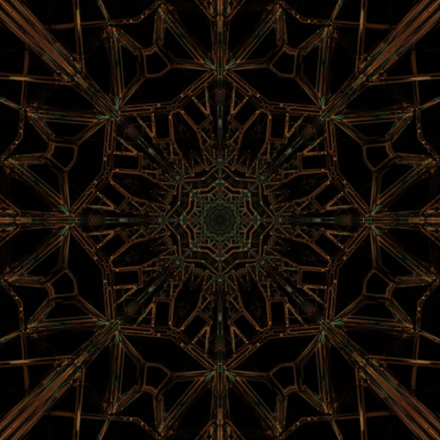 Neon Tunnel Tanso Berdeng Fractal Screensaver 1:1 Square 60fps Vj Loop