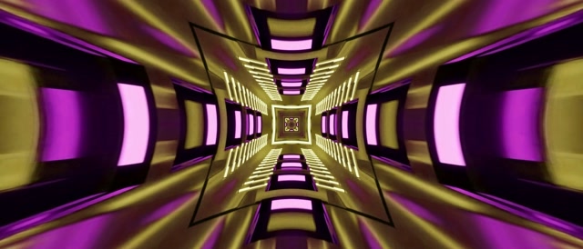 VJLoops Neon Tunnel Ginto Lila Kaleidoscope 21:9 Ultrawide 60fps Screensaver