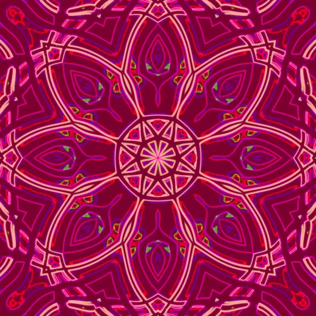 Neon Tunnel Mandala Bloom VJLoops 1:1 Square 60fps Screensaver