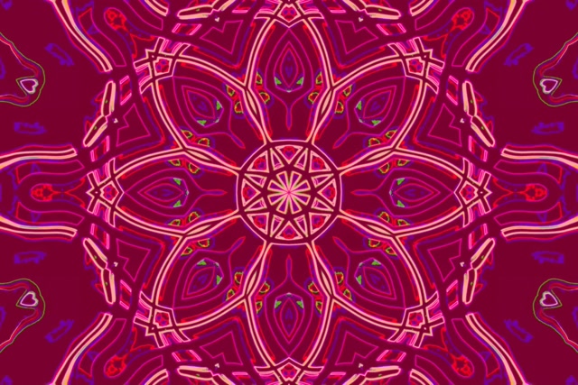 Neon Tunnel Kaleidoscope Mandala VJLoops 3:2 Surface 60fps Screensaver