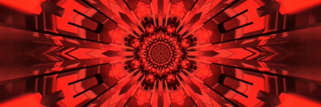 Pulang Fractal Kaleidoscope Neon Tunnel 3:1 Triple Wide 60fps Screensaver Vj Loop