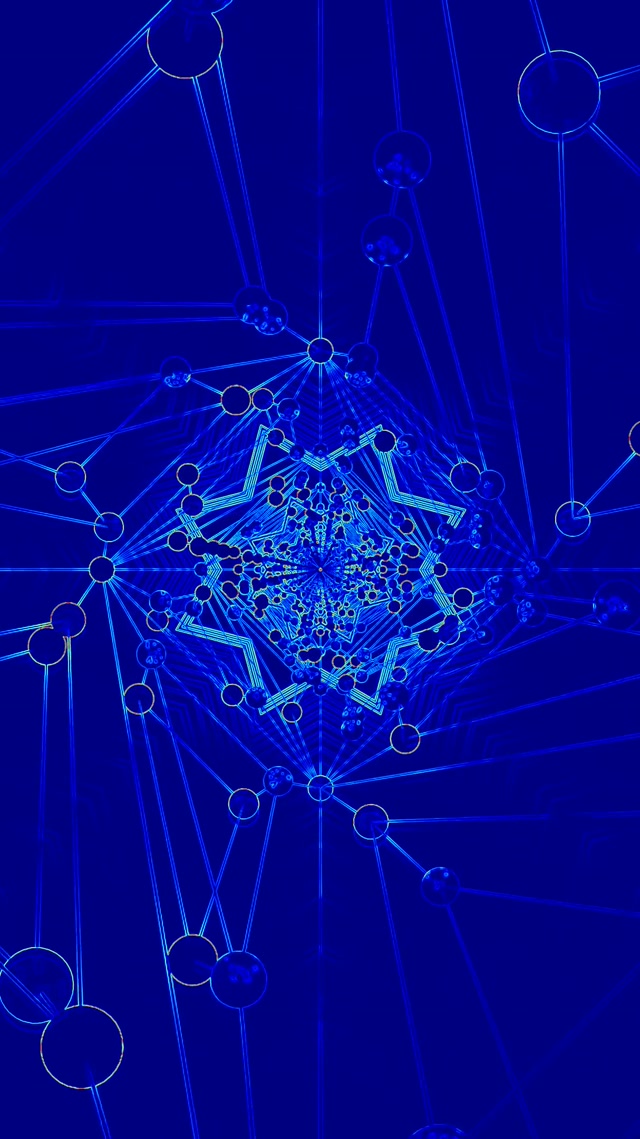 Asul Neon Tunnel Network Screensaver 60fps 9:16 Reels VJ Loop