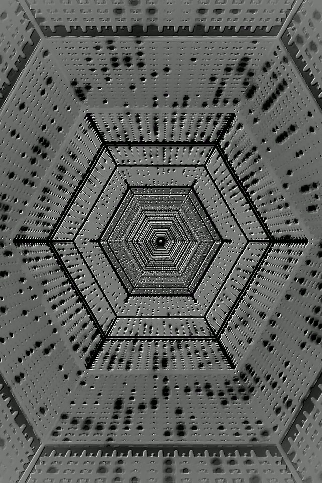 Hexagon Neon Tunnel Abo Screensaver 2:3 Photo Portrait 60fps VJ Loop