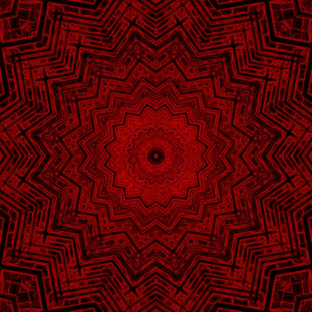 Pulang Fractal Bituin Neon Tunnel VJ Loop 1:1 Parisukat 60fps Screensaver