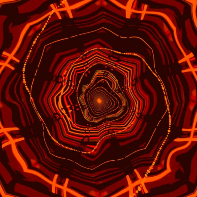 VJLoops Nagliliyab na Pulang Neon Tunnel Spiral Vortex 1:1 Square 60fps Screensaver