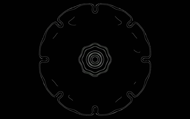 Puting Neon Tunnel Bulaklak Screensaver 16:10 MacBook 60fps Vj Loop