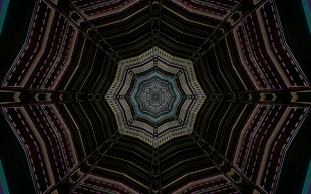 Neon Tunnel Screensaver 60fps 16:10 MacBook Madilim na Octagon VJ Loop