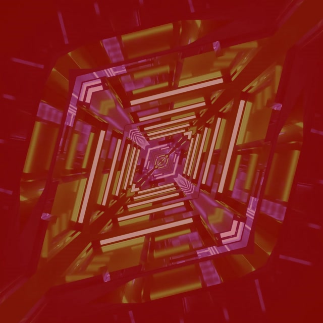 Neon Tunnel Umiikot na Diamond VJ Loop 1:1 Square 60fps Screensaver