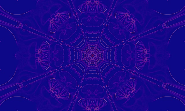 Neon Tunnel Kaleidoscope Web 5:3 Wide 60fps Screensaver VJ Loop