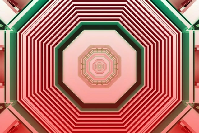 Pula-Rosas na Octagon Neon Tunnel Screensaver 3:2 Surface 60fps VJ Loop