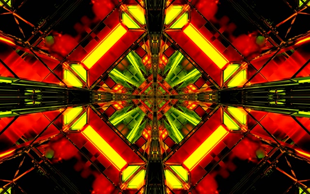 Vj Loop Neon Tunnel Kaleidoscope Diamond Burst Berde Pula 16:10 MacBook 60fps Screensaver