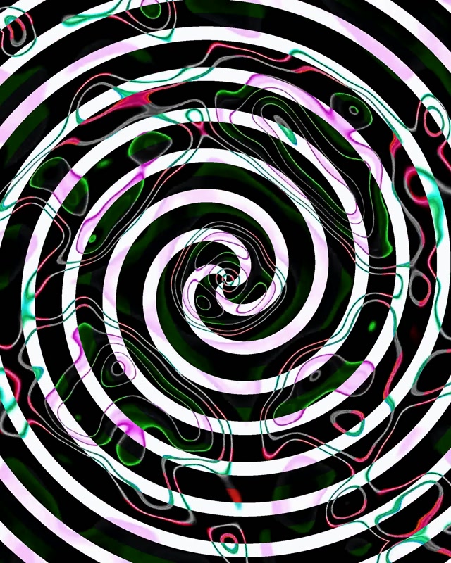 Neon Tunnel Swirling Hypno Spiral VJ Loop 4:5 Instagram 60fps Screensaver