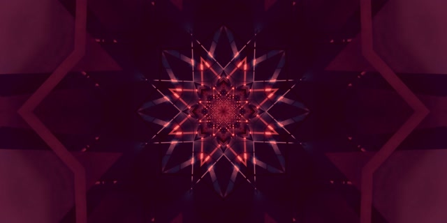 Neon Tunnel Pulang Star Kaleidoscope VJLoops 2:1 Univisium 60fps Screensaver