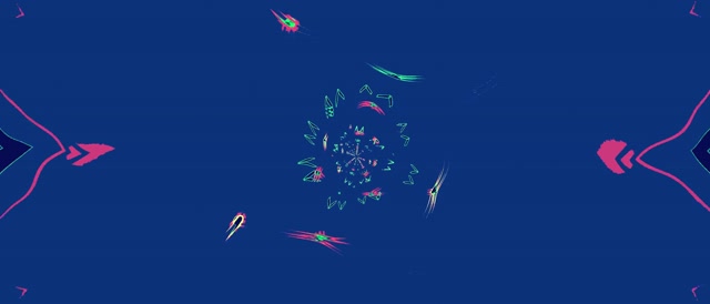 Neon Tunnel Asul Rosas Shapes 21:9 Ultrawide 60fps Screensaver VJ Loop