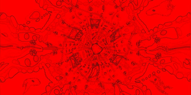 Pulang Kaleidoscope Neon Tunnel Vj Loop 2:1 Univisium 60fps Screensaver