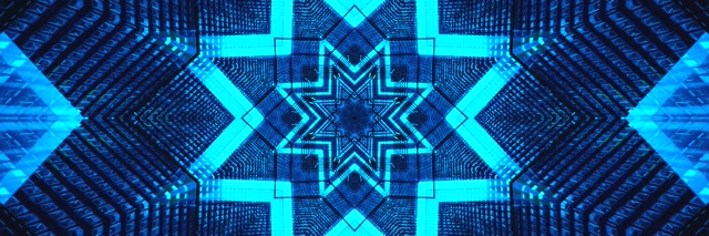 3:1 Asul Neon Tunnel Bituin Screensaver 60fps - Screensaver Windows 11 VJ Loop Visual