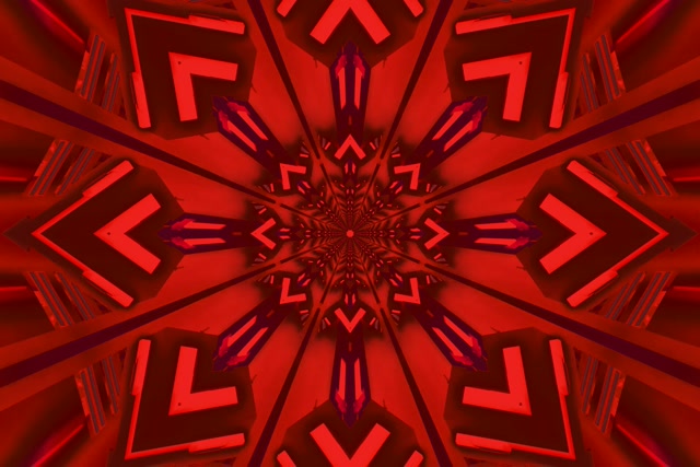 Pulang Fractal Kaleidoscope Neon Tunnel Vj Loop 3:2 Surface 60fps Screensaver