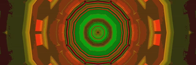 Neon Tunnel Octagon Vortex Berde 3:1 Triple Wide 60fps Screensaver Vj Loop