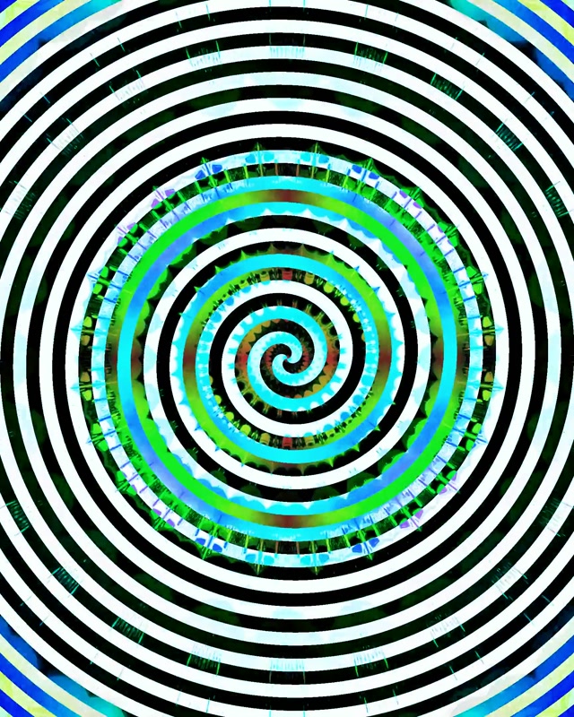 Neon Tunnel Hipnotikong Itim Puting Spiral VJ Loop 4:5 Instagram 60fps Screensaver