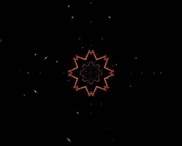 Neon Tunnel Star Kaleidoscope VJLoops 5:4 Industrial 60fps Screensaver