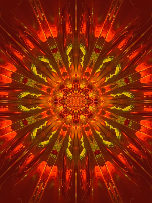 Neon Tunnel Apoy Kaleidoscope Burst VJ Loop 3:4 iPad Portrait 60fps Screensaver