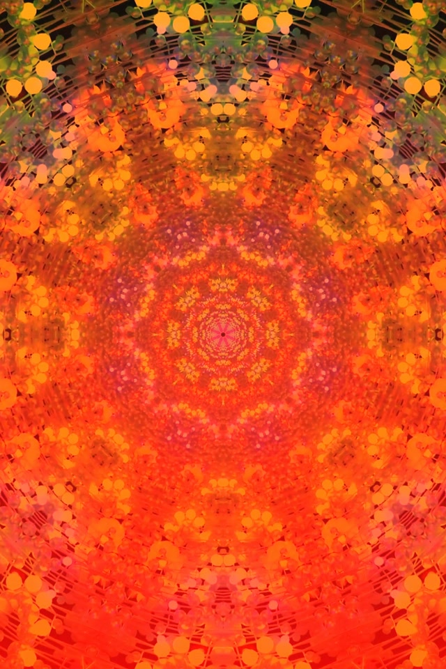 Neon Tunnel Nagniningas na Mandala Burst VJ Loop 2:3 Photo Portrait 60fps Screensaver