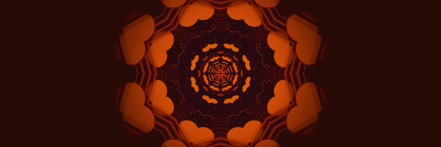 Neon Tunnel Pula Orange Mandala Vortex VJ Loop 3:1 Triple Wide 60fps Screensaver