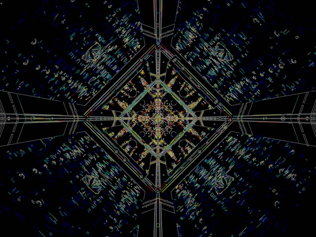 Neon Tunnel Kaleidoscope Screensaver 4:3 Classic 60fps VJ Loop PC